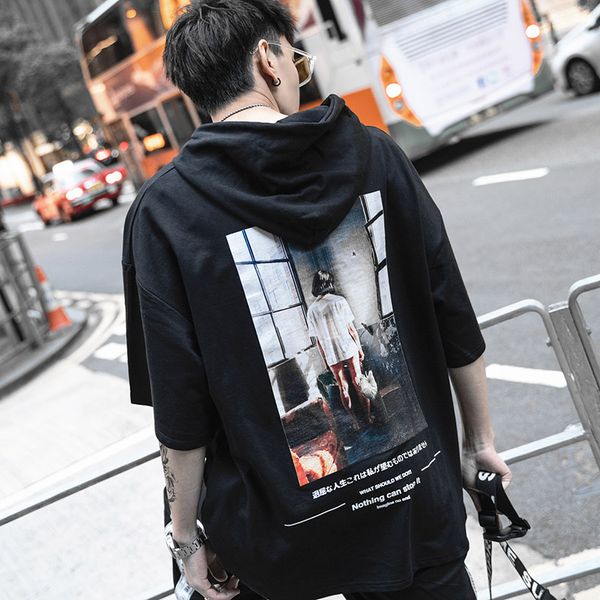 brand mens hooded t shirt hip hop japanese style summer t-shirt streetwear harajuku tshirt hoodie short sleeve tees cotton, Black
brand mens hooded t shirt hip hop japanese style summer t-shirt streetwear harajuku tshirt hoodie short sleeve tees cotton, Black