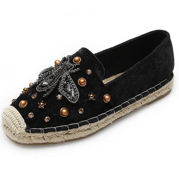 women flat shoes loafers slip on flats large size bee suede crystal round toe shallow single office lady moccasins zapatos mujer, Black
women flat shoes loafers slip on flats large size bee suede crystal round toe shallow single office lady moccasins zapatos mujer, Black