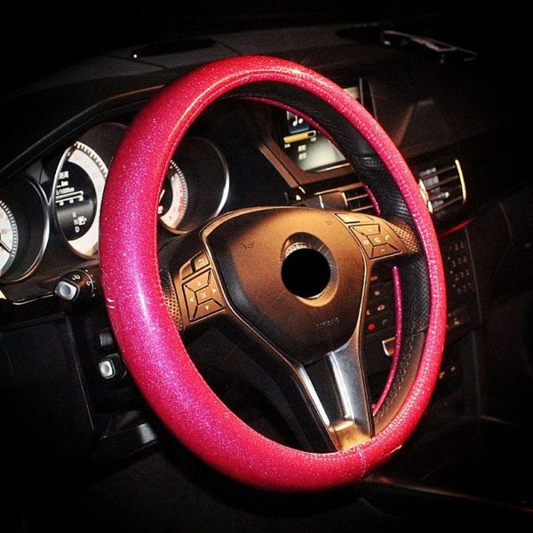 15''/38cm black anti-slip car steering wheel cover breathable bling candy colorful leather
15''/38cm black anti-slip car steering wheel cover breathable bling candy colorful leather