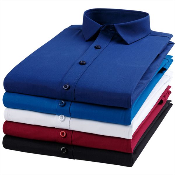 spring autumn men long sleeve solid candy color shirts bamboo fiber dress business work wear cloth, White;black
spring autumn men long sleeve solid candy color shirts bamboo fiber dress business work wear cloth, White;black