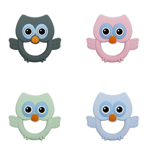 owl molar toy baby molar toy silicone baby teether baby owl molar toy educational playthings (pink