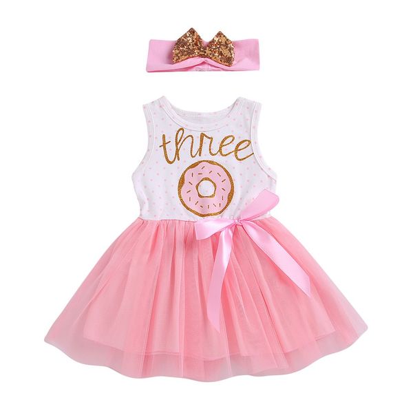 toddler baby girls letter ribbons bow knee-length tutu dress hairband sister outfits summer dress sleeveless, Red;yellow