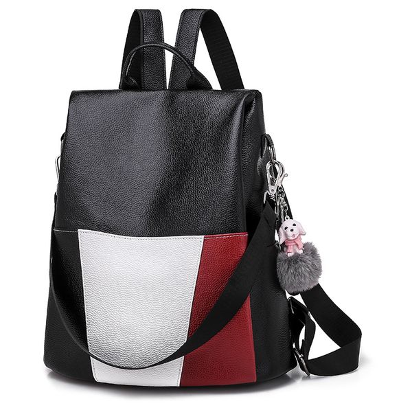 2019 new style fashion european and american minimalist pu embossed leather contrast color multi-functional women's casual backp
2019 new style fashion european and american minimalist pu embossed leather contrast color multi-functional women's casual backp