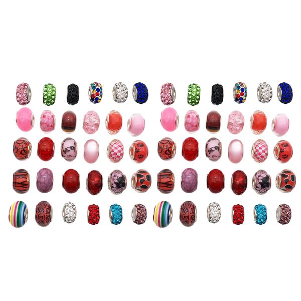 60x large lampwork glass european spacer beads for chain bracelet jewelry making
60x large lampwork glass european spacer beads for chain bracelet jewelry making