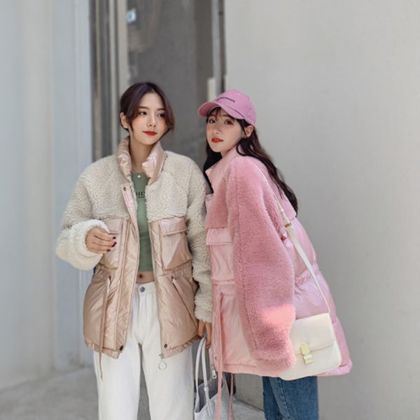 winter jacket women lamb down spliced cotton coat veste femme campera mujer harajuku dames jassen winter stand collar parka, Black
winter jacket women lamb down spliced cotton coat veste femme campera mujer harajuku dames jassen winter stand collar parka, Black