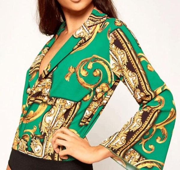 women printed floral shirts deep v-neck long sleeve casual fashion luxury shirts women designer shirts, White
women printed floral shirts deep v-neck long sleeve casual fashion luxury shirts women designer shirts, White