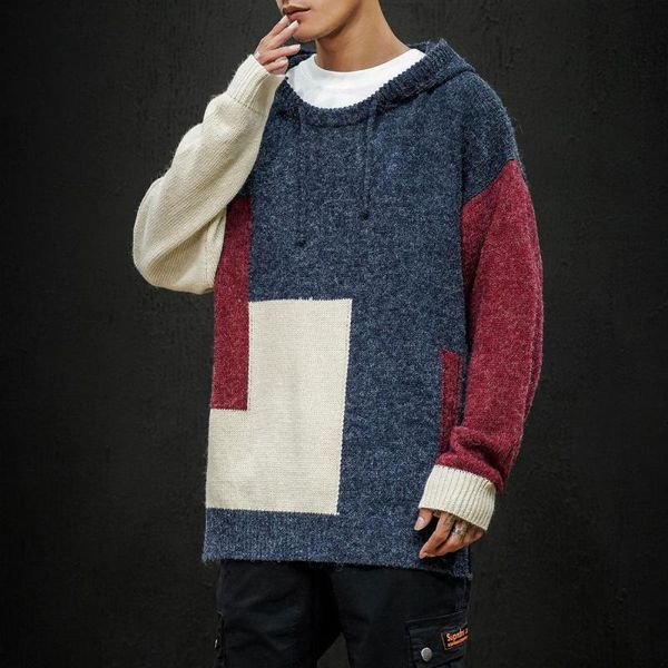 men's long sleeve sweater knitwear fashion comfortable youth casual trend wild youth popular stitching color, White;black
men's long sleeve sweater knitwear fashion comfortable youth casual trend wild youth popular stitching color, White;black