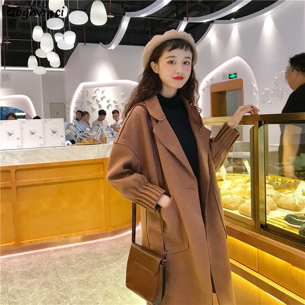 wool women clothes winter solid simple all match womens coats korean style new fashion pockets females kawaii blends soft chic, Black
wool women clothes winter solid simple all match womens coats korean style new fashion pockets females kawaii blends soft chic, Black