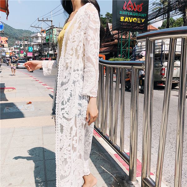 дизайнер блуза женщина лета bohe с длинным рукавом maxi lace кимоно женщины maxi lace пляж кимоно plus long mesh maxi lace mesh блуза, White
дизайнер блуза женщина лета bohe с длинным рукавом maxi lace кимоно женщины maxi lace пляж кимоно plus long mesh maxi lace mesh блуза, White