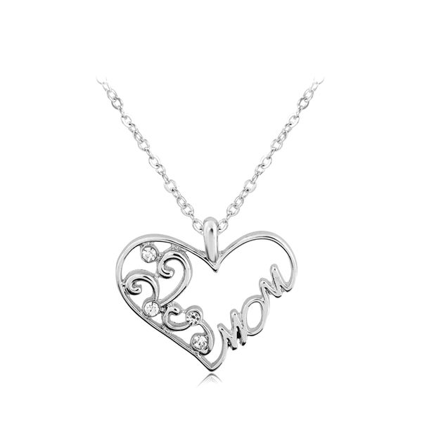 creativity fashion mom letter heart shape inlaid crystal pendant necklace mother's day gift jewelry necklaceer, Silver
creativity fashion mom letter heart shape inlaid crystal pendant necklace mother's day gift jewelry necklaceer, Silver