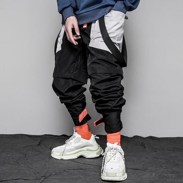 marchwind brand designer fashion japanese-style satin overalls men's detachable hip-hop followed by jogger color patchwork sweatpants, Black
marchwind brand designer fashion japanese-style satin overalls men's detachable hip-hop followed by jogger color patchwork sweatpants, Black