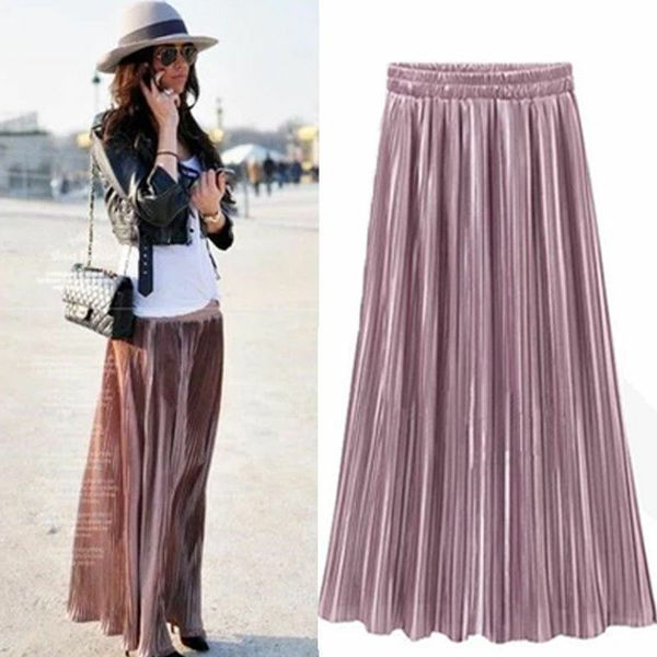 hirigin spring 2020 women long pleated skirt elastic high waist casual party vintage autumn warm solid maxi skirt, Black
hirigin spring 2020 women long pleated skirt elastic high waist casual party vintage autumn warm solid maxi skirt, Black