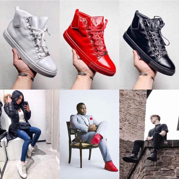 luxury designer arena creased leather high top sneaker Mens women Flat trainers low top shoes comfy Party shoes 5 color big size
luxury designer arena creased leather high top sneaker Mens women Flat trainers low top shoes comfy Party shoes 5 color big size