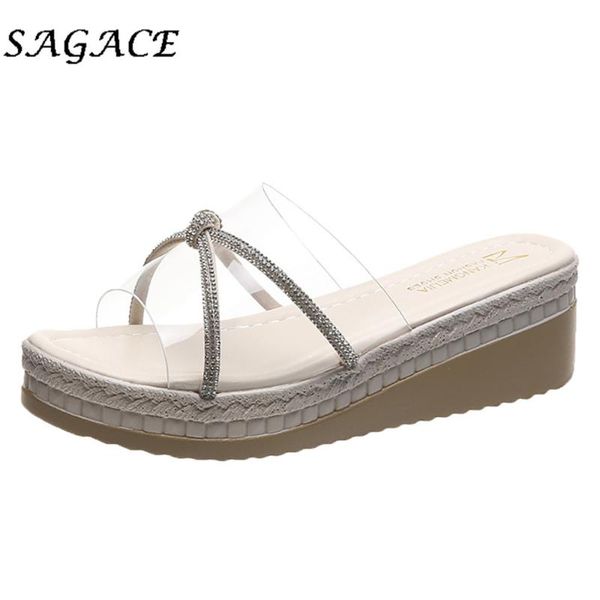 sagace pvc slippers women wedges sandals slip on leather sandals open toe shoes summer woman beach platform causal shoes, Black
sagace pvc slippers women wedges sandals slip on leather sandals open toe shoes summer woman beach platform causal shoes, Black