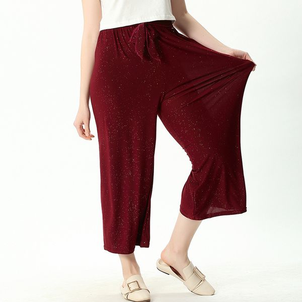 factory direct women summer loose casual pants plus size soft pearly bright net red wide leg pants nine trousers female, Black;white
factory direct women summer loose casual pants plus size soft pearly bright net red wide leg pants nine trousers female, Black;white