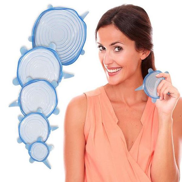 6 pcs food wraps reusable silicone food fresh keeping sealed covers silicone seal vacuum stretch lids saran wraps organization
6 pcs food wraps reusable silicone food fresh keeping sealed covers silicone seal vacuum stretch lids saran wraps organization