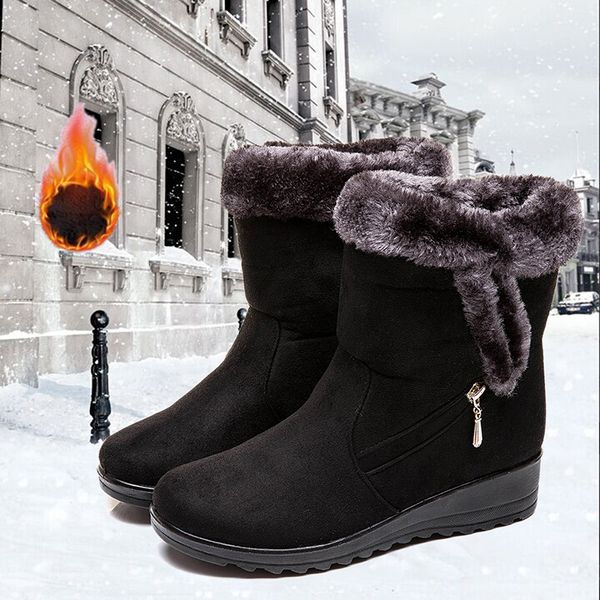 women boots non-slip boot female down winter boots waterproof warm mid-calf snow ladies shoes woman warm botas mujer, Black
women boots non-slip boot female down winter boots waterproof warm mid-calf snow ladies shoes woman warm botas mujer, Black