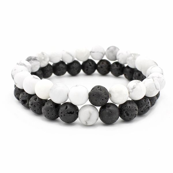 natural stone beads chains couple bracelets set for women mens handmade lava rock white turquoise essential oil diffuser bangle jewelry, Black
natural stone beads chains couple bracelets set for women mens handmade lava rock white turquoise essential oil diffuser bangle jewelry, Black