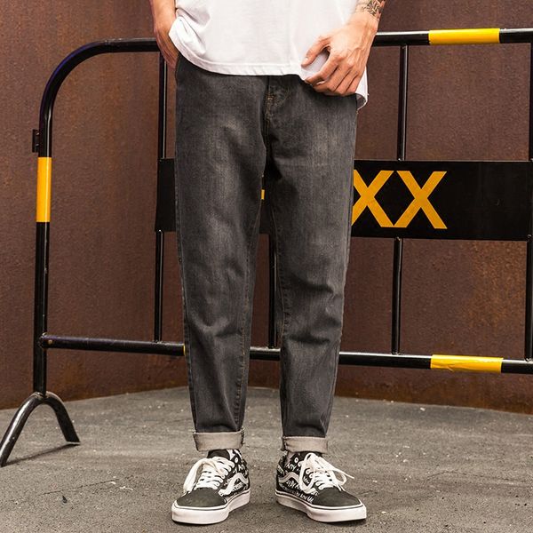 2019 summer sunday jeans men loose leisure straight trousers men mw305, Blue