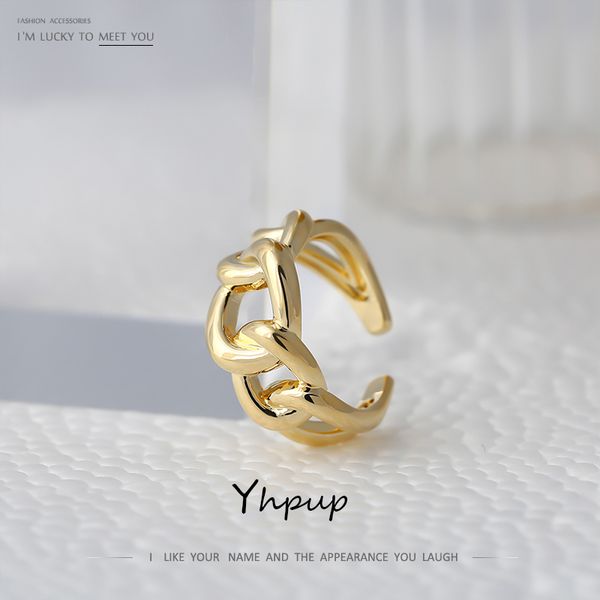 yhpup statement chain metal finger ring for women gold color adjustable opening ring copper jewelry engagement anillos mujer, Golden;silver
yhpup statement chain metal finger ring for women gold color adjustable opening ring copper jewelry engagement anillos mujer, Golden;silver