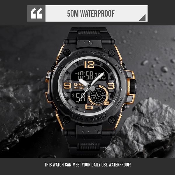 skmei smart sport watch men bluetooth multifunction digital watches 5bar waterproof men smart dual display watch reloj 1517, Slivery;brown
skmei smart sport watch men bluetooth multifunction digital watches 5bar waterproof men smart dual display watch reloj 1517, Slivery;brown