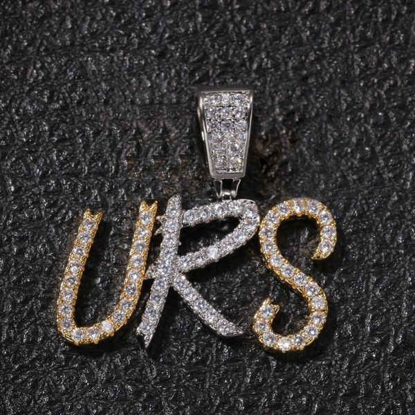 new hiphop custom name cursive writing initial letters pendant necklace words full iced cubic zirconia jewelry chain, Silver
new hiphop custom name cursive writing initial letters pendant necklace words full iced cubic zirconia jewelry chain, Silver