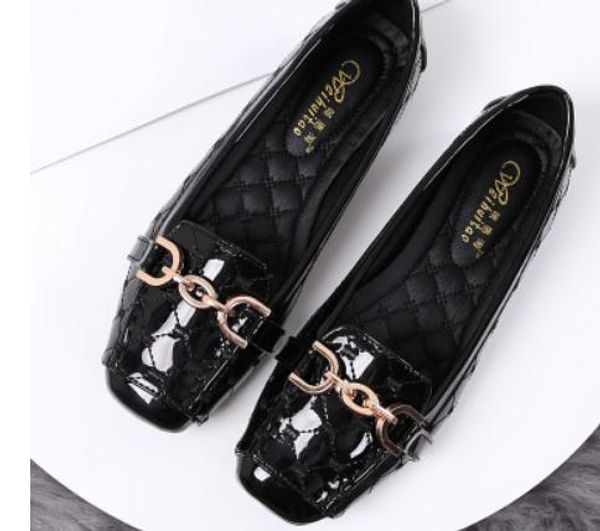 2019 women's shoes in spring and autumn with new style flat bottom square head@6030, Black
2019 women's shoes in spring and autumn with new style flat bottom square head@6030, Black