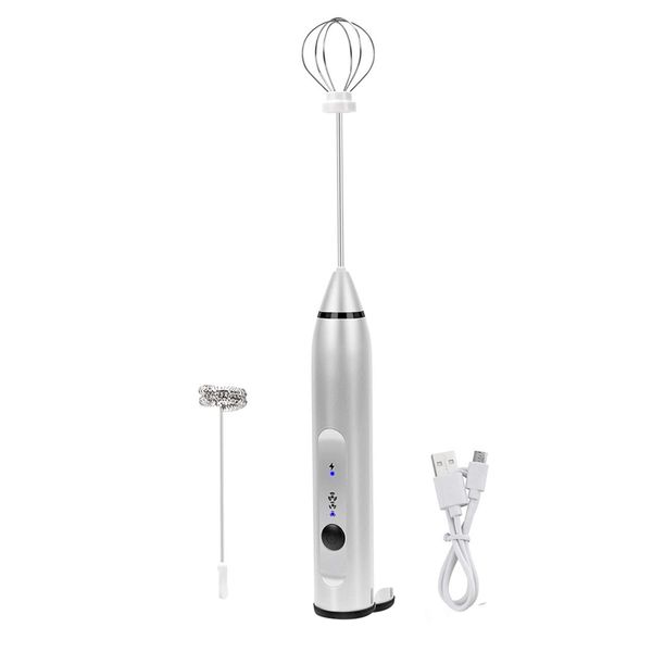 rechargeable electric milk frother with 2 whisks, handheld foam maker for coffee, latte, cappuccino, chocolate, d
rechargeable electric milk frother with 2 whisks, handheld foam maker for coffee, latte, cappuccino, chocolate, d