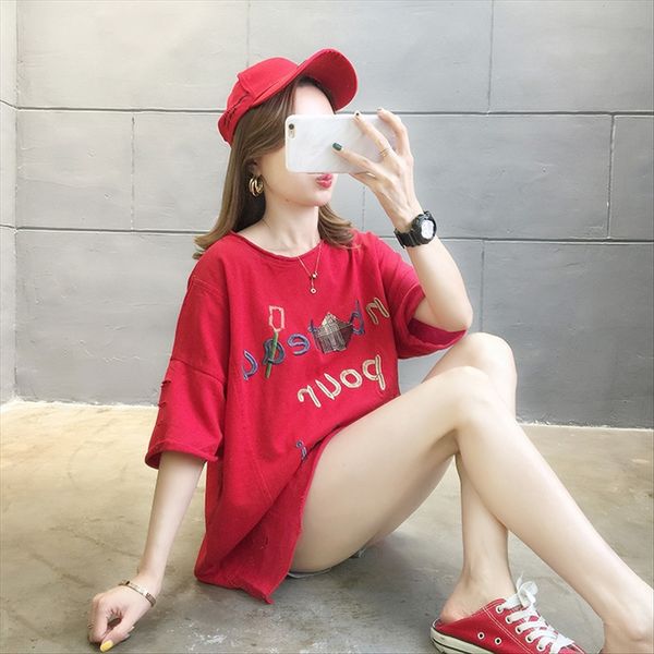 2020 casual loose hole midi female round collar large size cotton 2020 casual loose hole midi t-shirt female round t-shirt collar large, White
2020 casual loose hole midi female round collar large size cotton 2020 casual loose hole midi t-shirt female round t-shirt collar large, White