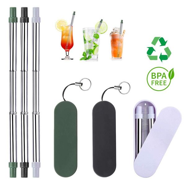 portable drinking reusable metal straws stainless steel with storage case rope bar beer party kitchen eco friendly accessories
portable drinking reusable metal straws stainless steel with storage case rope bar beer party kitchen eco friendly accessories