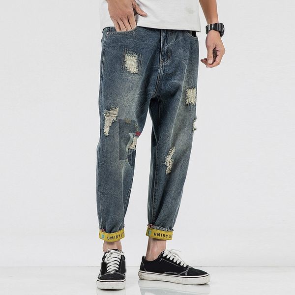 hip hop sweatpants men's new style casual hollow jeans overall leisure comfortable trousers streetwear pantalones hombre, Black
hip hop sweatpants men's new style casual hollow jeans overall leisure comfortable trousers streetwear pantalones hombre, Black