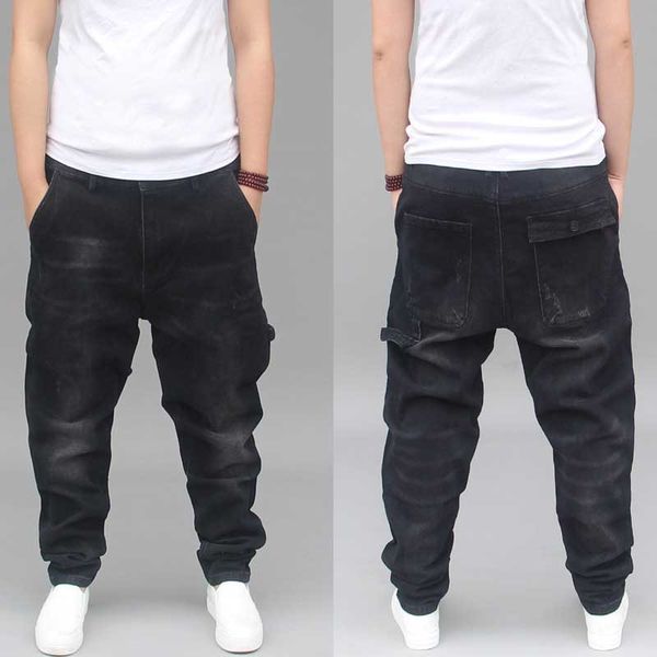 fashion loose baggy harem denim jeans men casual taper cargo pants streetwear elastic black trousers male clothes, Blue
fashion loose baggy harem denim jeans men casual taper cargo pants streetwear elastic black trousers male clothes, Blue