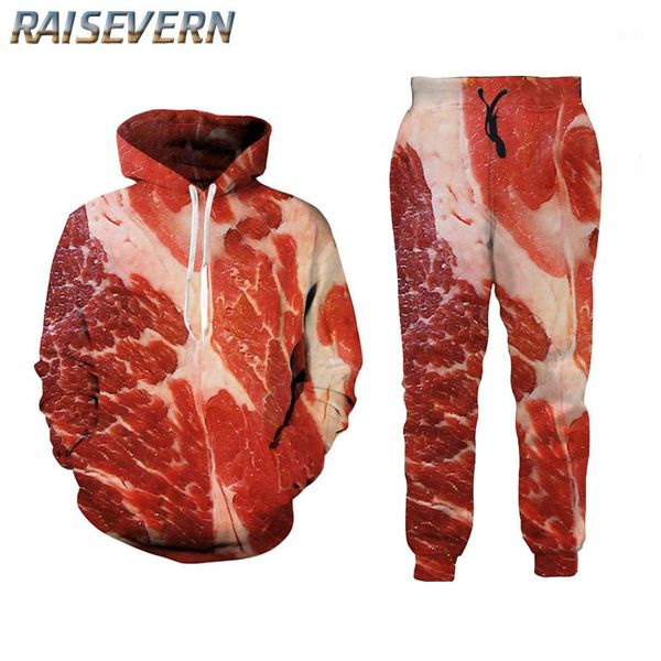 raisevern 2 piece set men and women fashion casual tracksuits 3d print meat beef hoodies hooded+pants sweatshirt track suit 20191, Gray
raisevern 2 piece set men and women fashion casual tracksuits 3d print meat beef hoodies hooded+pants sweatshirt track suit 20191, Gray
