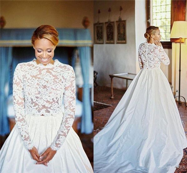 ball gown long sleeve lace wedding dresses modest 2020 new satin country wedding gown satin dresses vestidos de novia, White
ball gown long sleeve lace wedding dresses modest 2020 new satin country wedding gown satin dresses vestidos de novia, White