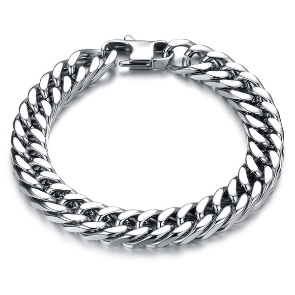 6-12mm wide silver tone stainless steel cuban curb link chain bracelet for men biker wristband chain bracelet, Black
6-12mm wide silver tone stainless steel cuban curb link chain bracelet for men biker wristband chain bracelet, Black