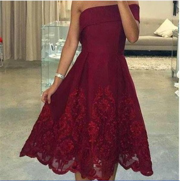 one shoulder lace appliques slim a-line homecoming dresses custom burgundy formal short vestidos de soiree prom party gowns slim, Red
one shoulder lace appliques slim a-line homecoming dresses custom burgundy formal short vestidos de soiree prom party gowns slim, Red