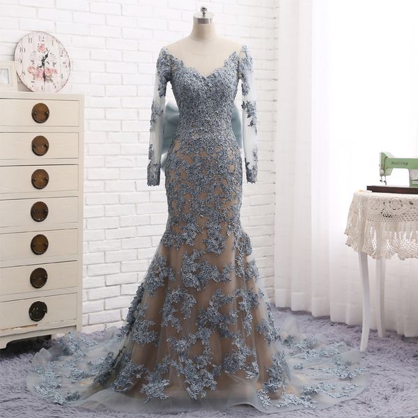setwell grey beads lace evening dresses custom sweep train gowns with bow backless prom dress long sleeve robe de soiree, Black;red
setwell grey beads lace evening dresses custom sweep train gowns with bow backless prom dress long sleeve robe de soiree, Black;red