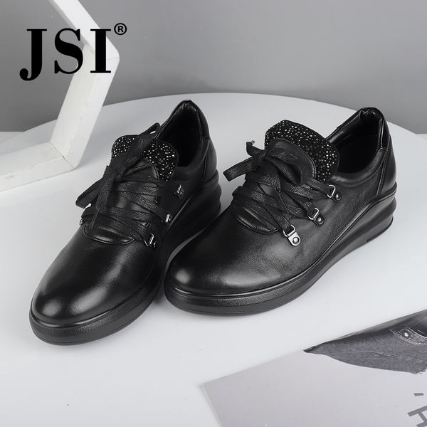 jsi women shoes round toe lace-up genuine leather shallow solid soft casual ladies flats spring autumn basic women shoes jc557, Black
jsi women shoes round toe lace-up genuine leather shallow solid soft casual ladies flats spring autumn basic women shoes jc557, Black