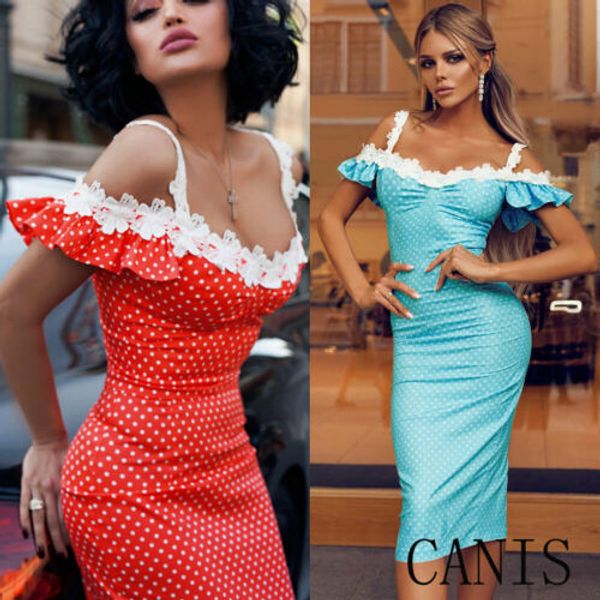 lace shoulder dress lady women off shoulder dress evening party dots summer beach clubwear sundress, Black;gray
lace shoulder dress lady women off shoulder dress evening party dots summer beach clubwear sundress, Black;gray