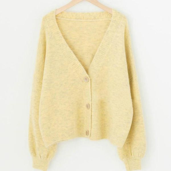 2019 autumn winter women sweaters cardigans solid color soft sweaters single breasted knitted sweater harajuku coat, White
2019 autumn winter women sweaters cardigans solid color soft sweaters single breasted knitted sweater harajuku coat, White