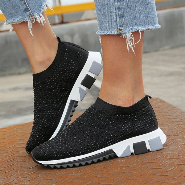 sneakers women rhinestone vulcanized shoes woman casual comfort ladies breathable knitting flat platform female camping footwear, Black
sneakers women rhinestone vulcanized shoes woman casual comfort ladies breathable knitting flat platform female camping footwear, Black