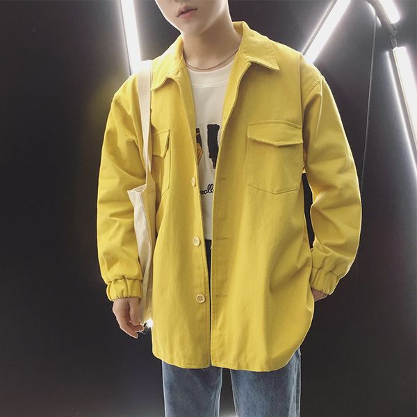2018 spring new style hong kong style men loose-fit jacket solid color trend turn-down collar coat male student's business attir, Black;brown
2018 spring new style hong kong style men loose-fit jacket solid color trend turn-down collar coat male student's business attir, Black;brown