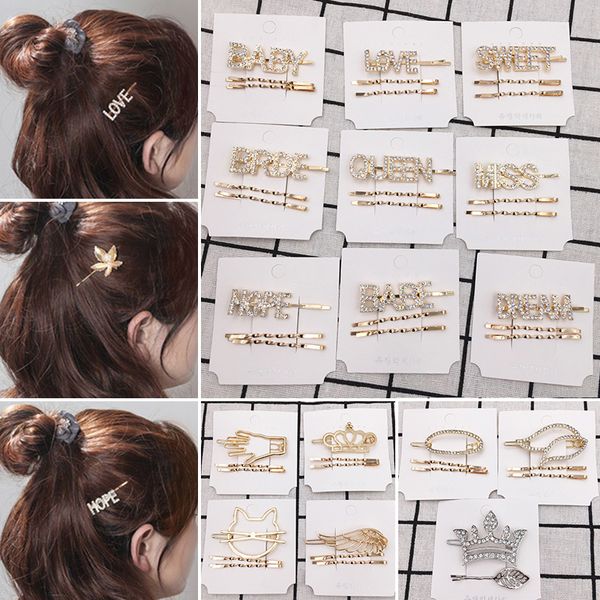 fashion crystal hairpin shiny rhinestones queen love letters hair clips set hair accessories for women girls drop shipping
fashion crystal hairpin shiny rhinestones queen love letters hair clips set hair accessories for women girls drop shipping