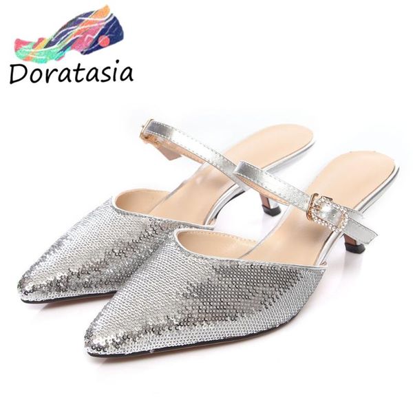 doratasia new girl summer comfort real leather insole pumps pointed toe bling mules women summer cool date shoes woman, Black
doratasia new girl summer comfort real leather insole pumps pointed toe bling mules women summer cool date shoes woman, Black