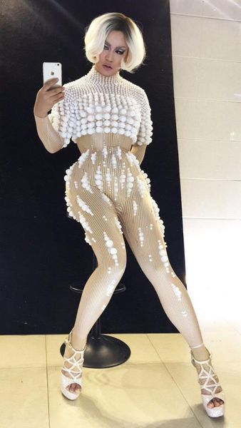christmas women new white snowball decoration jumpsuit costume dance performance wear nightclub singer stage show jumpsuit, Black;white
christmas women new white snowball decoration jumpsuit costume dance performance wear nightclub singer stage show jumpsuit, Black;white