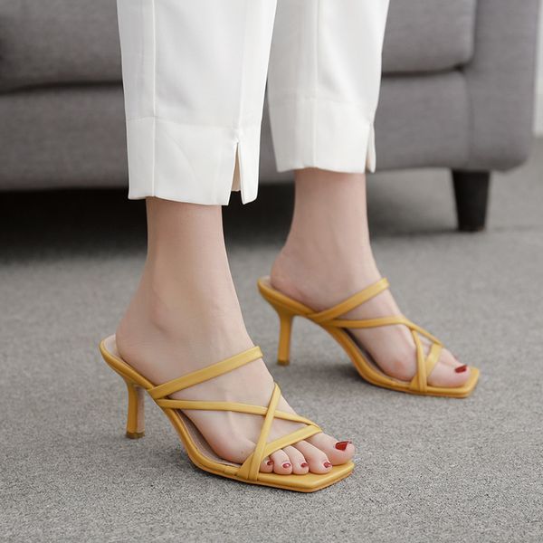 shoes ladies' slippers thin heels cross-tied slipers women square toe heeled mules summer 2020 high rubber basic pu rome, Black
shoes ladies' slippers thin heels cross-tied slipers women square toe heeled mules summer 2020 high rubber basic pu rome, Black