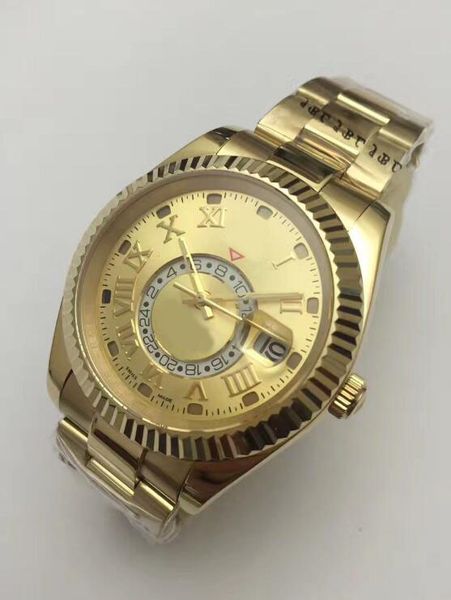factory supplier deluxe watch sapphire eternal 42mm gold dial roman 326935 automated mechanical men's watches, Slivery;brown
factory supplier deluxe watch sapphire eternal 42mm gold dial roman 326935 automated mechanical men's watches, Slivery;brown