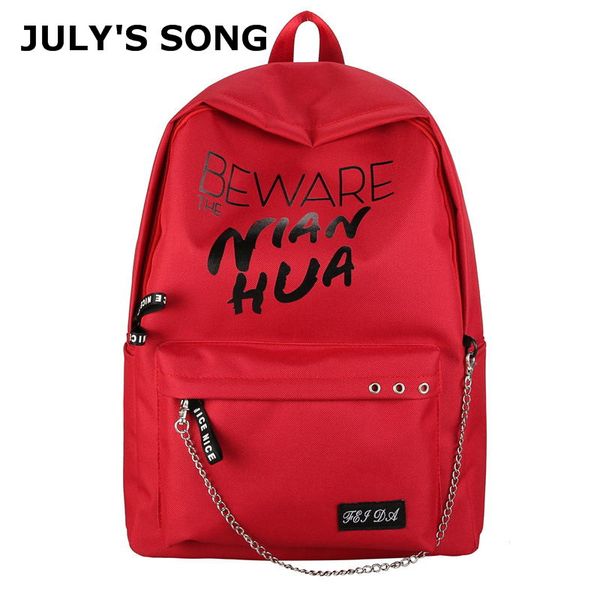 july's song fashion korean backpack letter printing back pack college students school bag large capacity travel knapsack
july's song fashion korean backpack letter printing back pack college students school bag large capacity travel knapsack