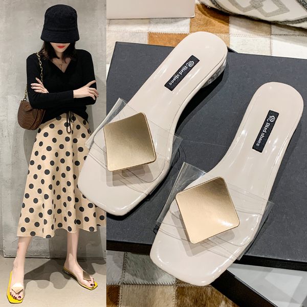 slippers casual shoes transparent heel low slides slipers women rivet soft 2020 metal decoration square heel rubber, Black
slippers casual shoes transparent heel low slides slipers women rivet soft 2020 metal decoration square heel rubber, Black