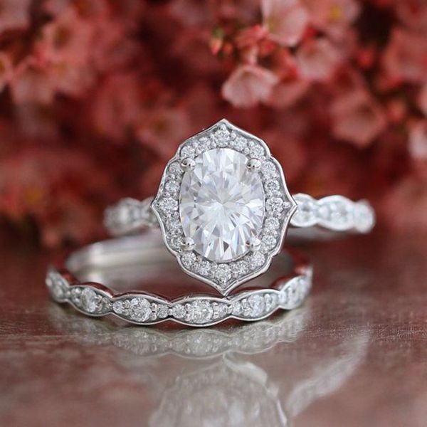 wholesale-explosive jewelry rose gold diamond zircon engagement ring, Silver